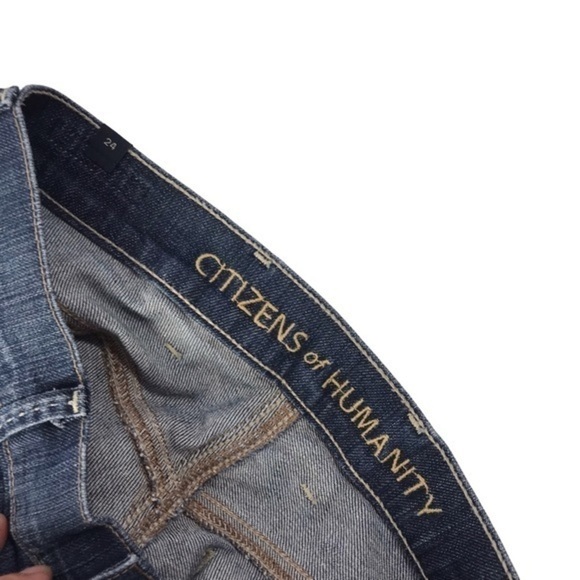 Citizens of Humanity stretch Jeans Below Knee Shorts Blue 24 - Picture 4 of 7
